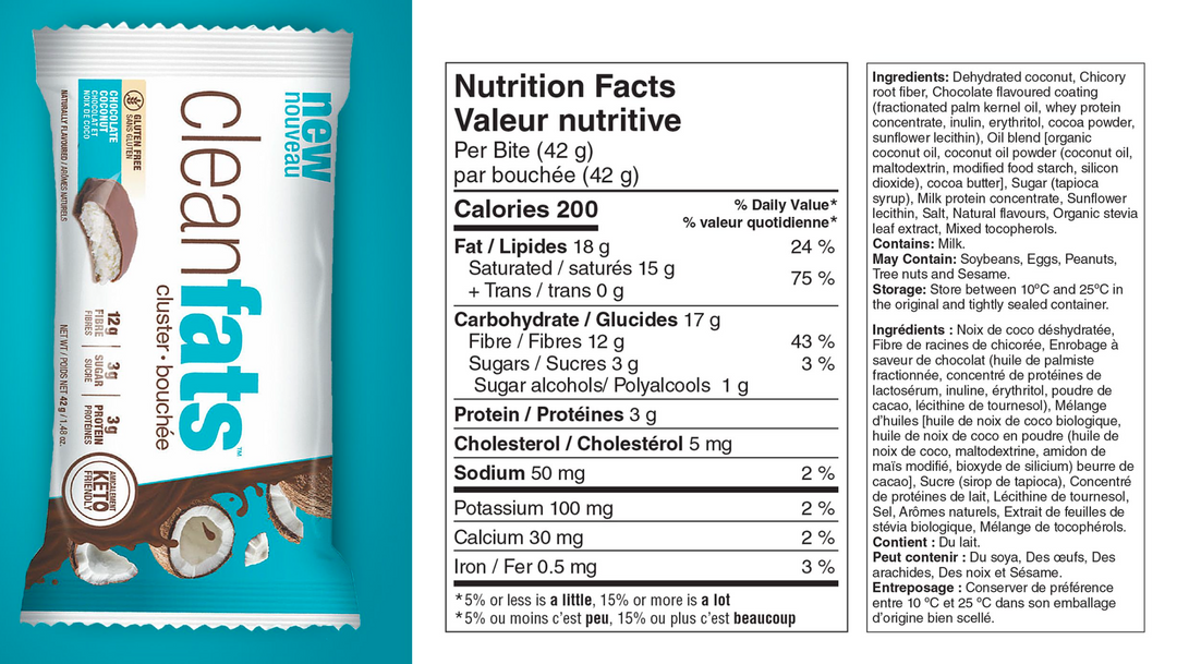 Clean Fats Nutrition Facts Chocolate Coconut