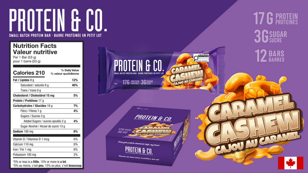 Protein & Co Nutrition Facts Label Caramel Cashew